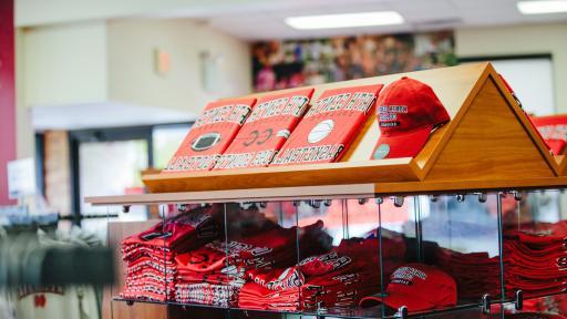 T-Shirt Section at North Central College Campus Store