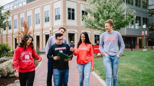 Students Walking on Campus