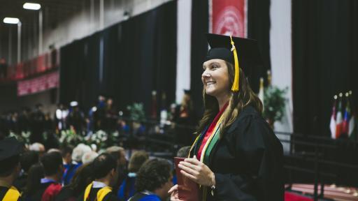 honors students at commencement