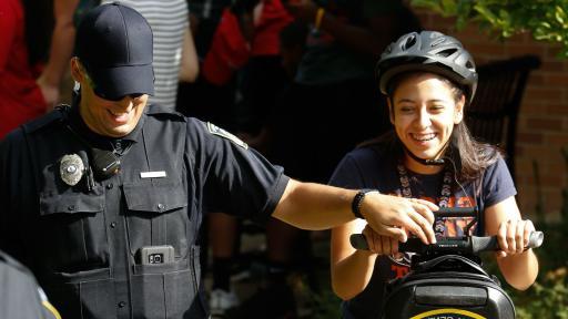 campus safety officer and segway